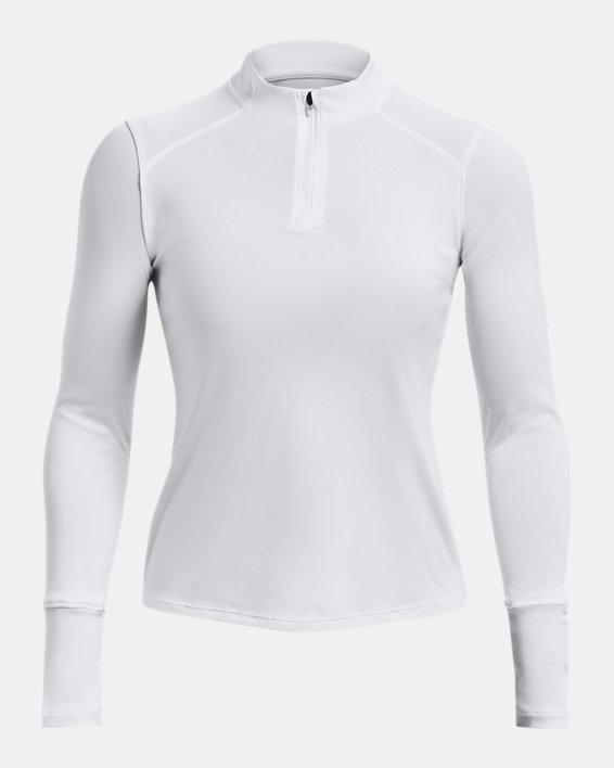 Women's UA Iso-Chill Up Pace ¼ Zip, White, pdpMainDesktop image number 5